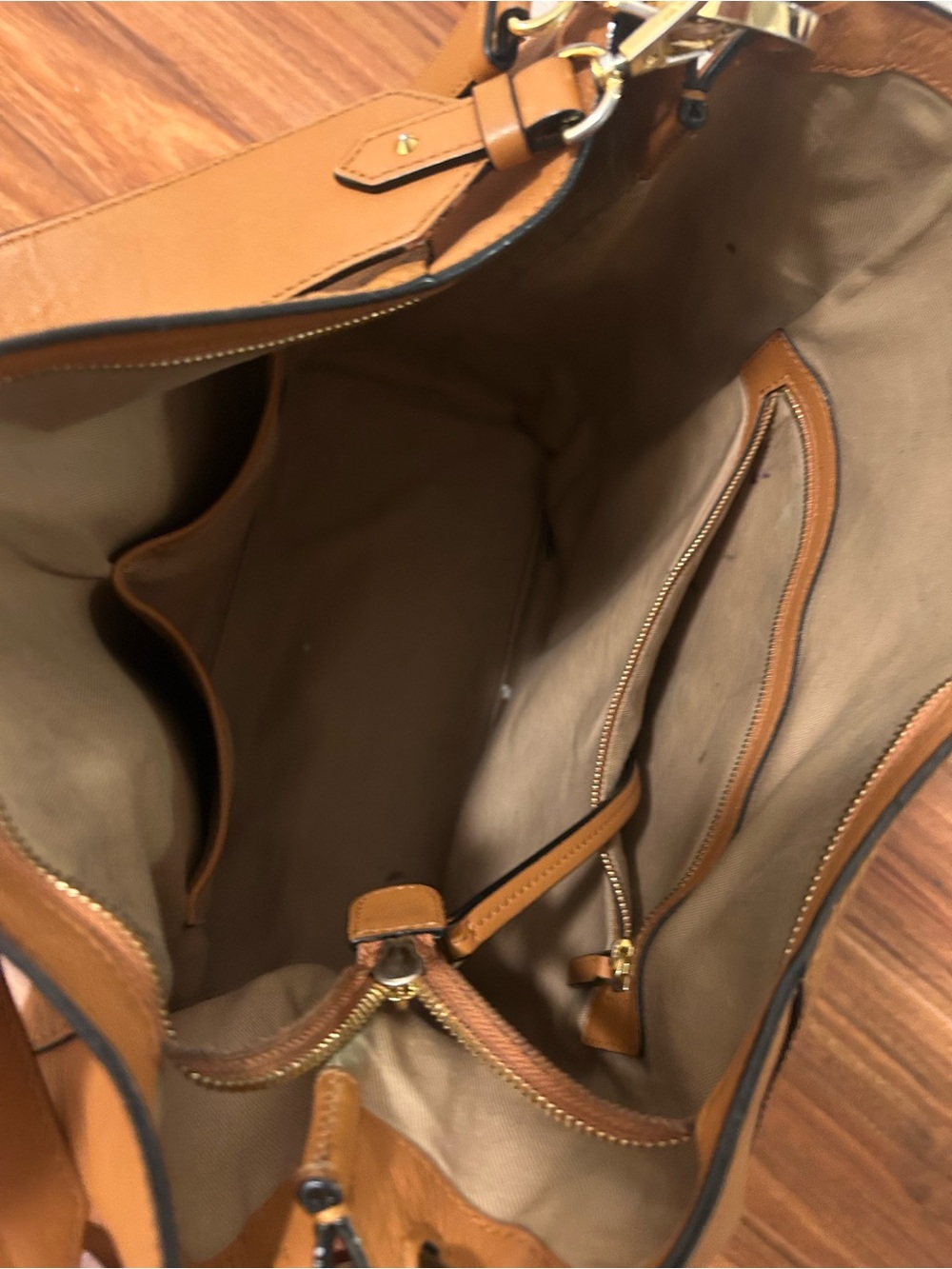 MCM Cognac Visetos Monogram Bucket Shoulder Bag - Picture 3 of 5